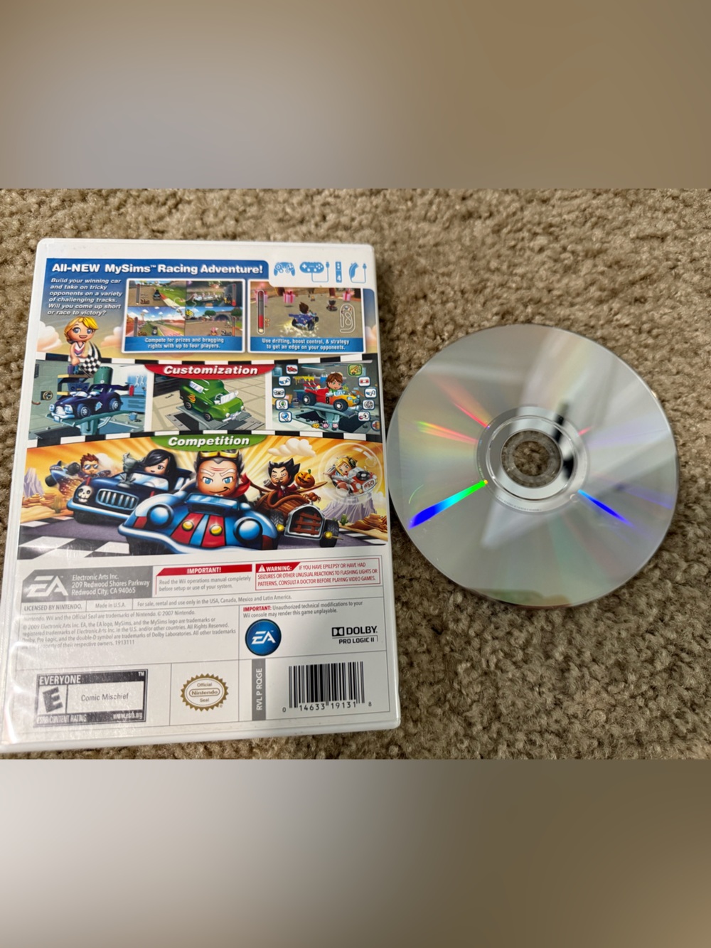 MySims Racing‎ Nintendo Wii Game Complete EA Kids Racing Game - Picture 3 of 3